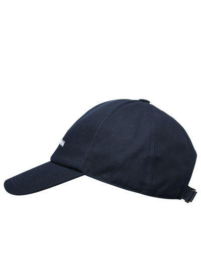 Shop Dolce & Gabbana Logo Embroidered Baseball Cap In Blu