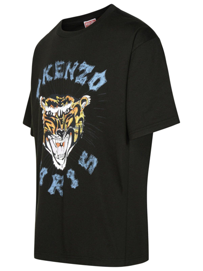 Shop Kenzo Logo Detailed Crewneck T-shirt In Nero