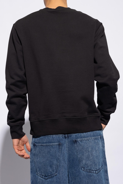 Shop Versace Jeans Couture Sweatshirt With Logo In Nero