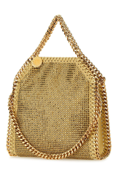 Shop Stella Mccartney Embellished Micro Tote Bag In Gold