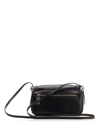 Shop Roger Vivier Ruched Detailed Mini Crossbody Bag In Black