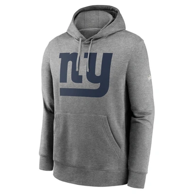 Shop Nike Heather Gray New York Giants Rewind Club Fleece Pullover Hoodie