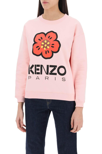 Shop Kenzo Bokè Flower Crew-neck Sweatshirt In Pink