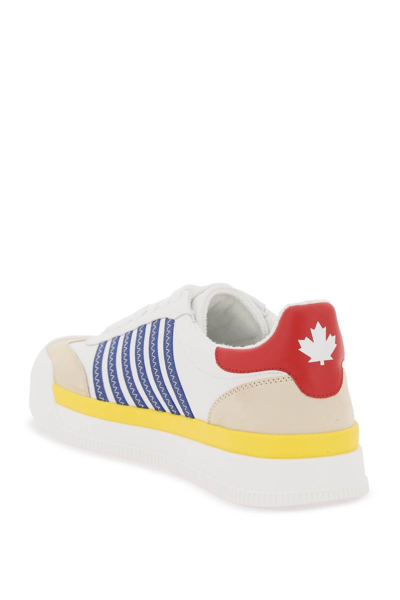 Shop Dsquared2 New Jersey Sneakers In White,multicolor