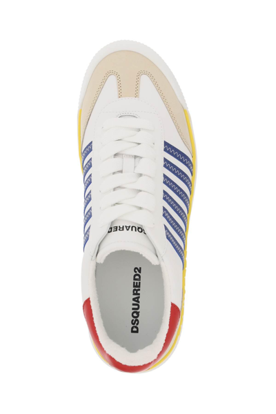 Shop Dsquared2 New Jersey Sneakers In White,multicolor