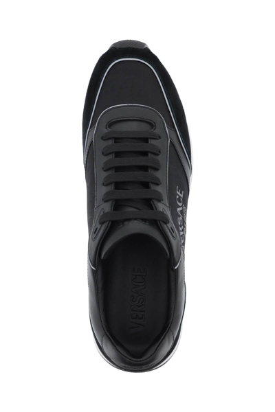 Shop Versace Milano Sneakers In Black