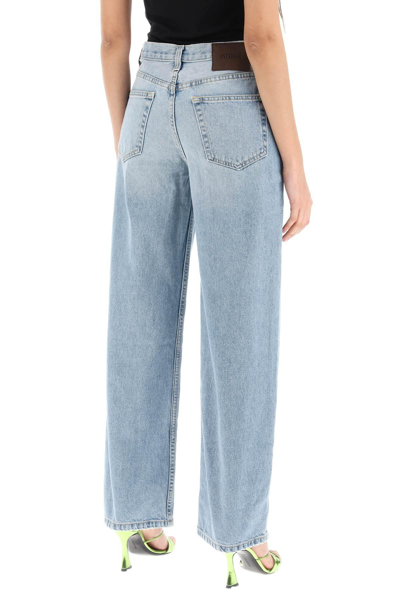 Shop Interior Remy Wide Leg Jeans In Light Blue