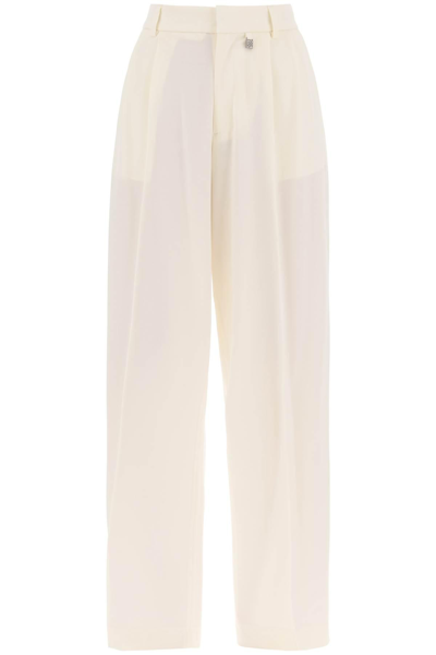 Shop Giuseppe Di Morabito Tailoring Pants In Light Wool In White,neutro