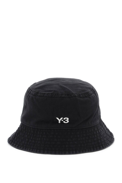 Shop Y-3 Washed Twill Bucket Hat With In Black