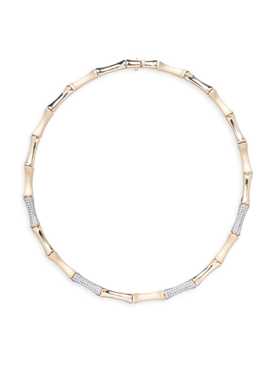 Shop Rainbow K Women's Bamboo 14k Yellow Gold & 2.12 Tcw Diamond Necklace