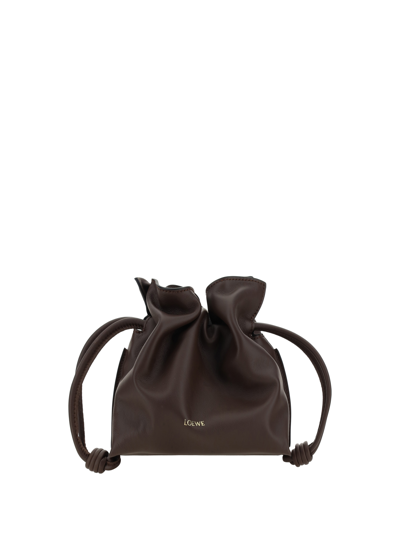 Shop Loewe Flamenco Mini Clutch Bag In Chocolate