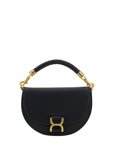 Shop Chloé Marcie Handbag In Black