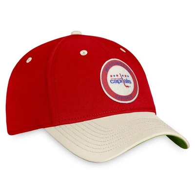 Shop Fanatics Branded Red/khaki Washington Capitals True Classics Retro Flex Hat In Navy