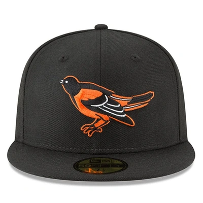 Shop New Era Black Baltimore Orioles Cooperstown Collection Wool 59fifty Fitted Hat