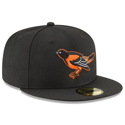 Shop New Era Black Baltimore Orioles Cooperstown Collection Wool 59fifty Fitted Hat
