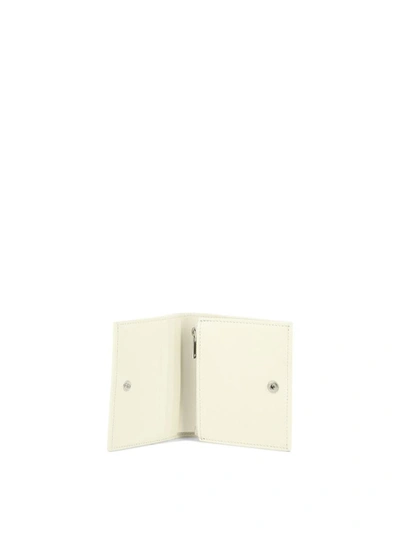 Shop Jil Sander Folded Wallet With Embossed  Logo V In White
