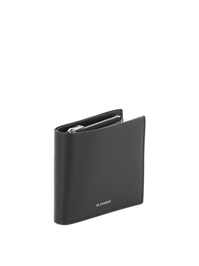 Shop Jil Sander Pocket Wallet With Embossed  Logo In Black
