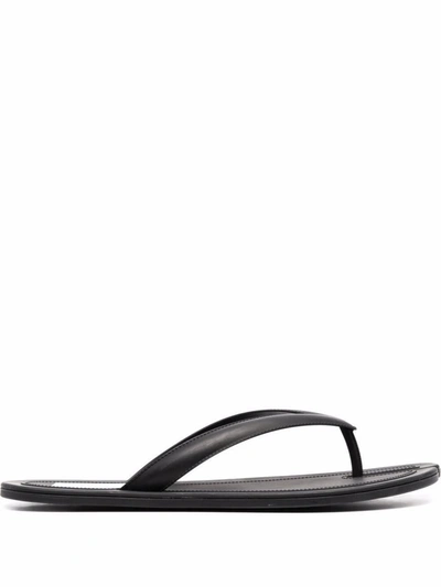 Shop Maison Margiela Rubber Thong Sandals In Black