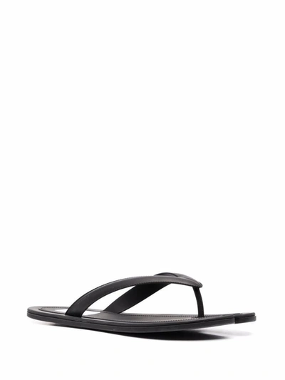 Shop Maison Margiela Rubber Thong Sandals In Black