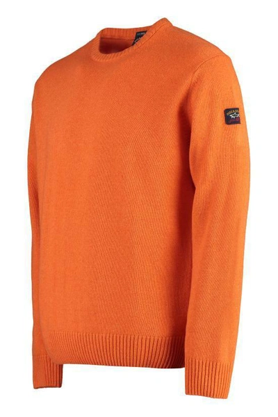 Shop Paul & Shark Shirt In Yellow &amp; Orange