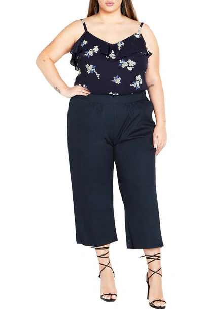 Shop City Chic Justice Pull-on Pants In French Navy