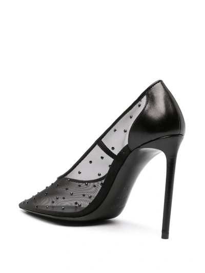 Shop Saint Laurent Anja Tulle Pumps In Black