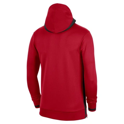 Shop Nike Red Chicago Bulls Authentic Showtime Performance Full-zip Hoodie