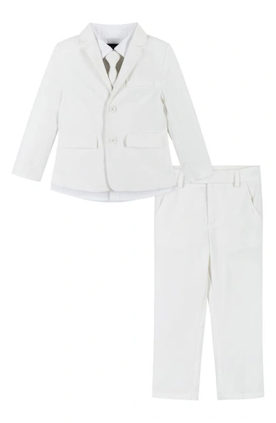 Shop Andy & Evan Kids' 4-piece Suit Set In White