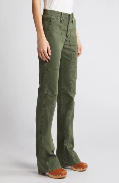 Shop Frame The Utility Stacked Slim Pants In Washed Surplus