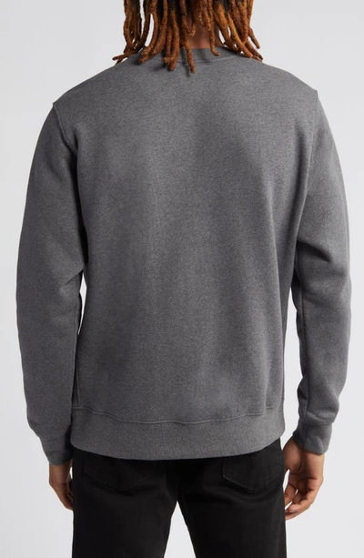 Shop Nike Club Crewneck Sweatshirt In Char H/white