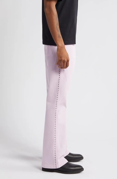 Shop Stockholm Surfboard Club Fog Swarovski® Crystal Embellished Straight Leg Jeans In Pink