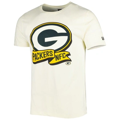 Shop New Era Cream Green Bay Packers Sideline Chrome T-shirt