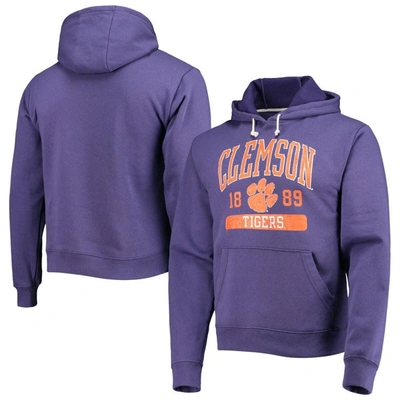 Shop League Collegiate Wear Purple Clemson Tigers Volume Up Essential Fleece Pullover Hoodie
