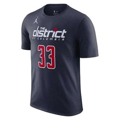 Shop Jordan Brand Kyle Kuzma Navy Washington Wizards 2022/23 Statement Edition Name & Number T-shirt