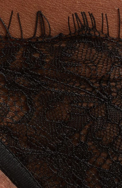 Bluebella Camelia Eyelash Lace & Mesh Thong In Black