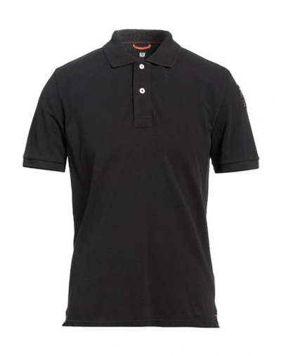 Shop Parajumpers Man Polo Shirt Black Size Xxl Cotton