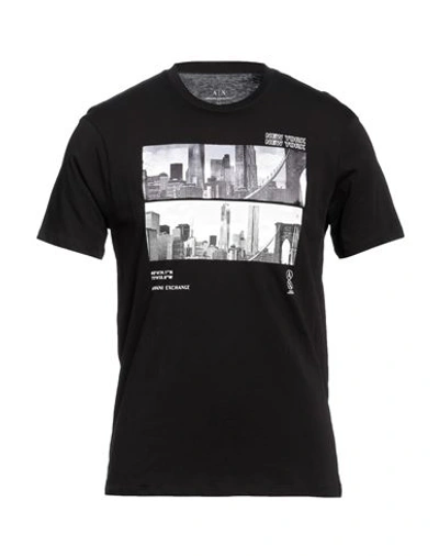 Shop Armani Exchange Man T-shirt Black Size M Cotton