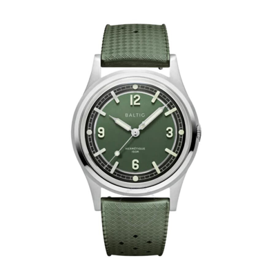 Shop Baltic Hermetique Automatic Green Dial Men's Watch Hermgreen In Green/silver Tone