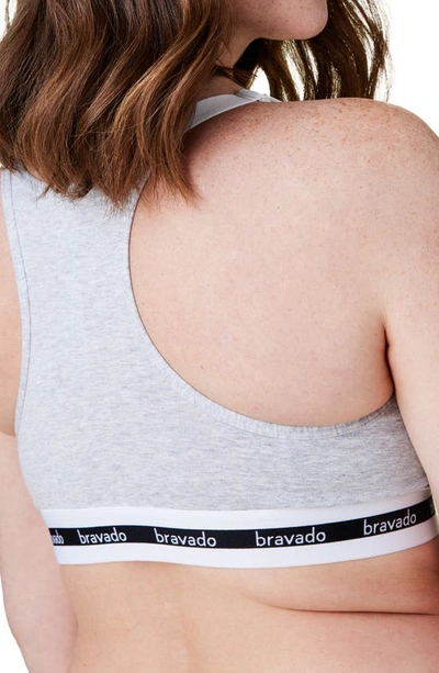 Shop Bravado Designs Original Organic Cotton Blend Full Cup Maternity/nursing Bra In Dove Heather