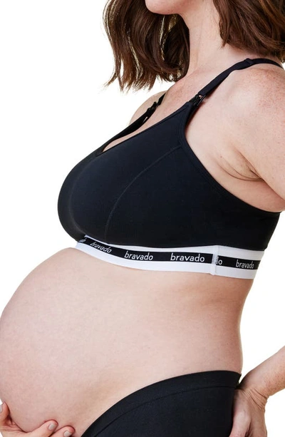 Bravado Designs Womens Black Original Stretch-jersey Pumping And Nursing Bra M+ In Black