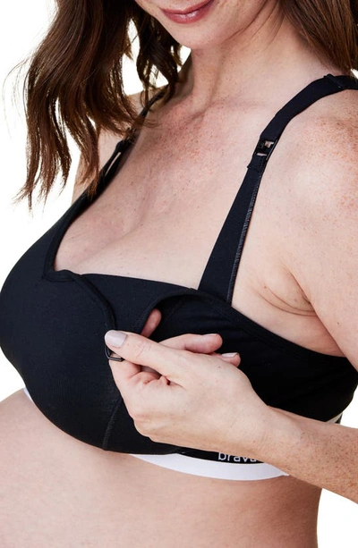 Bravado Designs Womens Black Original Stretch-jersey Pumping And Nursing Bra M+ In Black