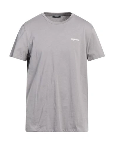 Shop Balmain Man T-shirt Grey Size Xl Cotton