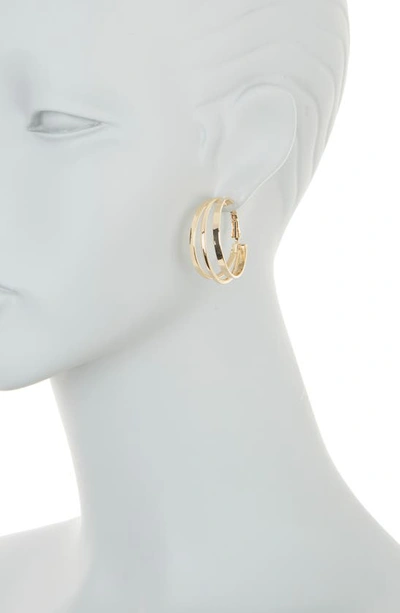 Shop Nordstrom Rack 30mm Triple Hoop Earrings In Gold