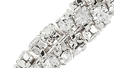 Shop Nordstrom Rack Crystal Chain Twist Hoop Earrings In Clear- Rhodium