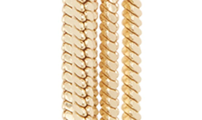 Shop Nordstrom Rack Snake Chain Fringe Earrings In Gold