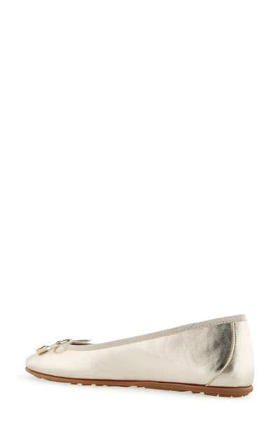 Aerosoles Women's Pia Casual Ballet Wedge Flats In Soft Gold Pu