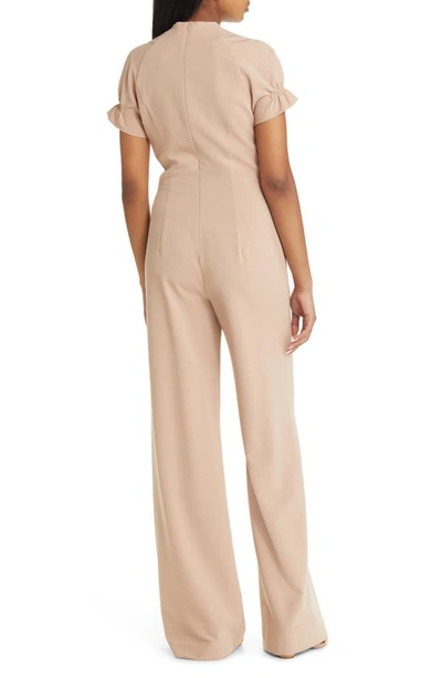 Black Halo Patel Short Sleeve Jumpsuit In Desert Sand