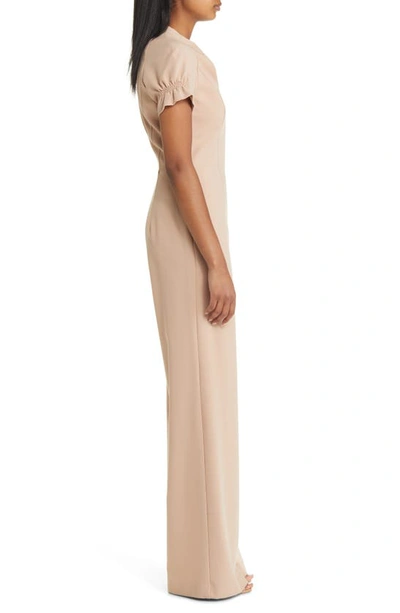 Black Halo Patel Short Sleeve Jumpsuit In Desert Sand