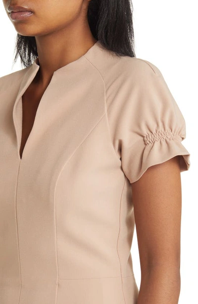 Black Halo Patel Short Sleeve Jumpsuit In Desert Sand