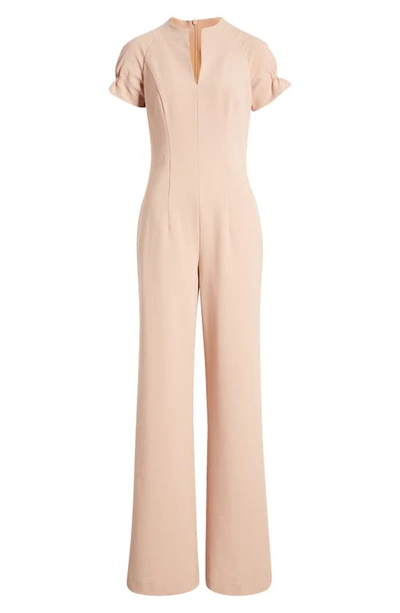 Black Halo Patel Short Sleeve Jumpsuit In Desert Sand
